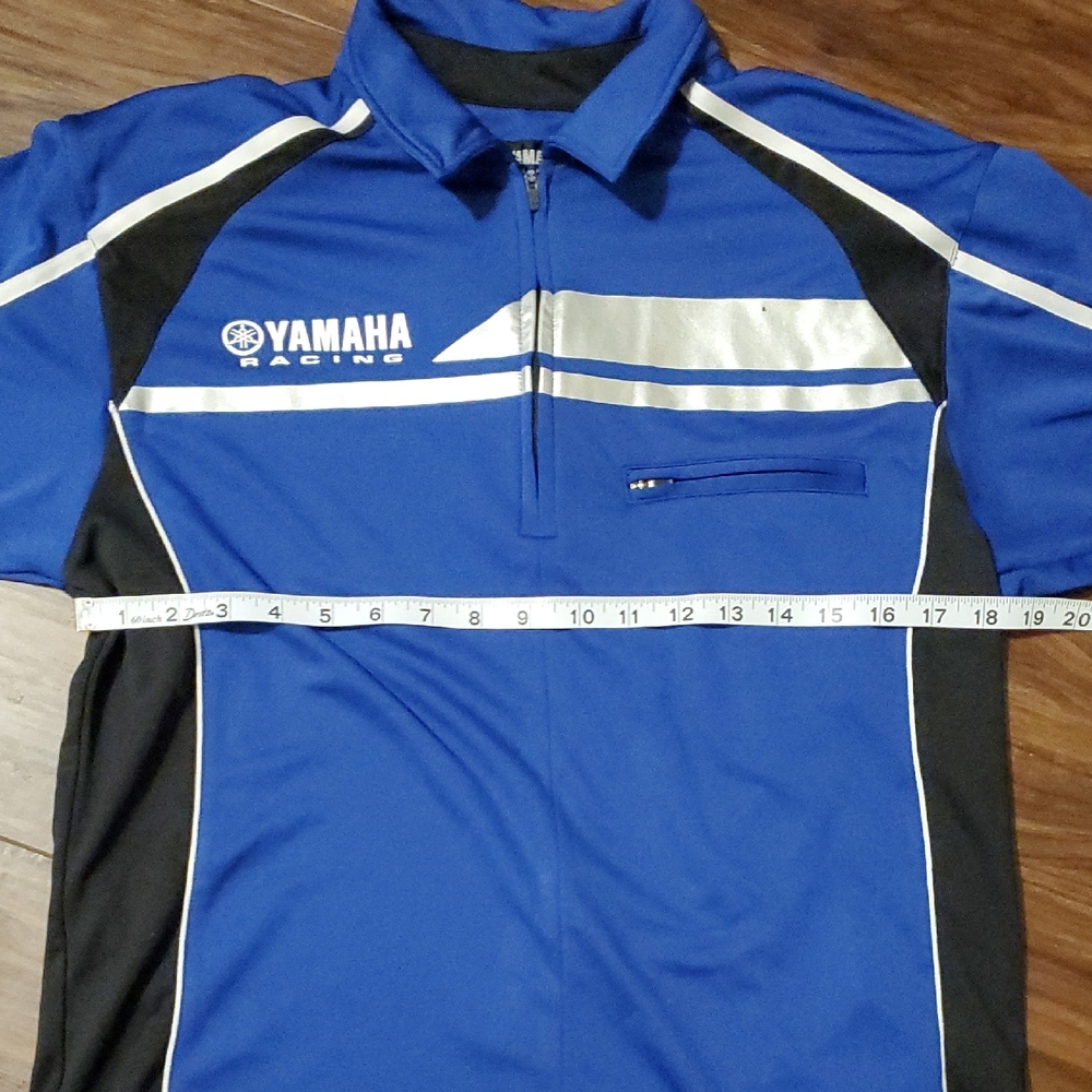 Yamaha Blue and Black Short Sleeve Quarter Zip Tee - Picture 11 of 12
